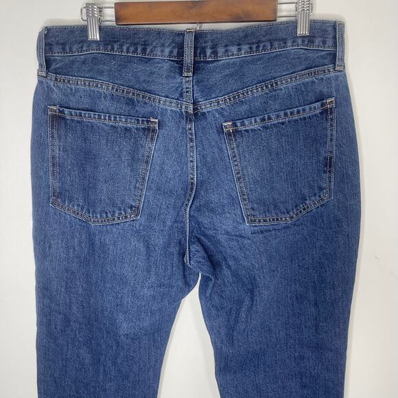 Old Navy women's blue jeans size 12p 12 petite Slouchy Straight High Rise new - Picture 4 of 16